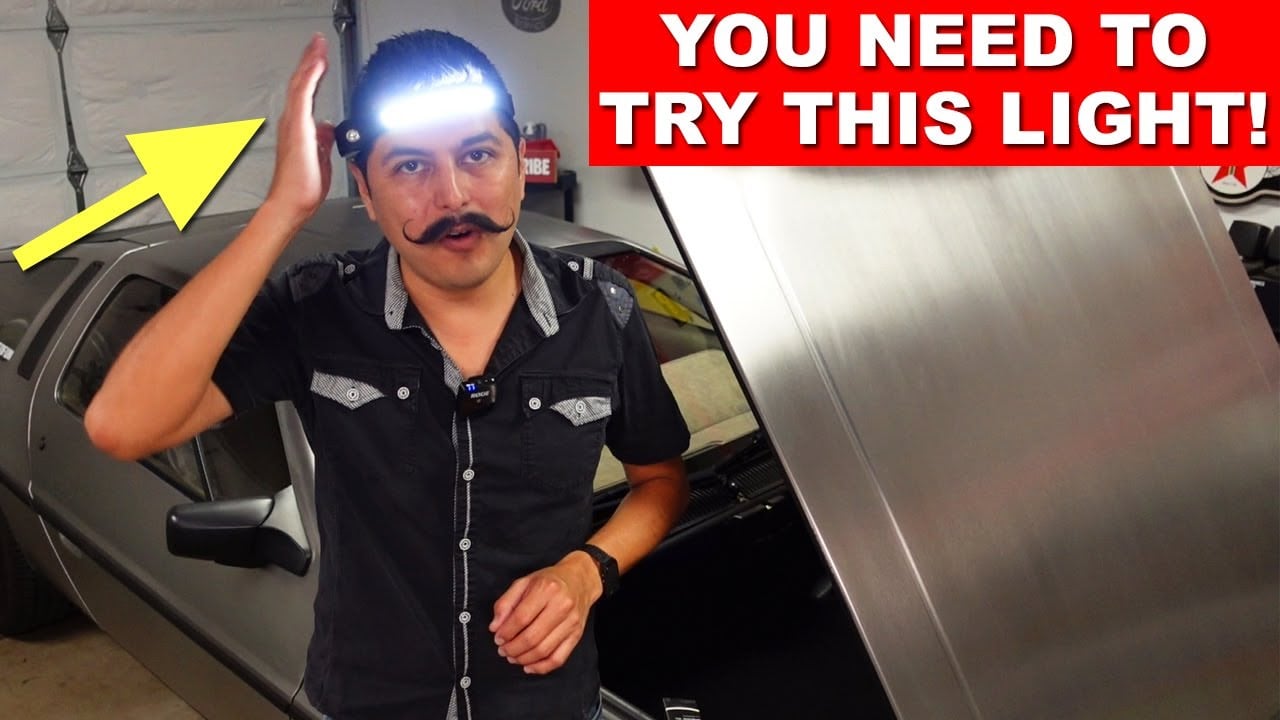 Motion Activated LED Headlamp (Flashlight for Mechanics, Camping, Biking, Jogging)