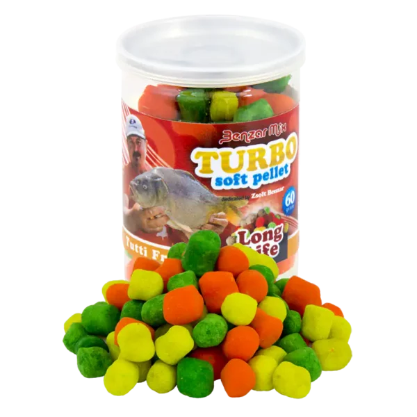 Benzar Mix Turbo Soft Mekane Pellet Long Life 14mm 60gr Tutti Frutti