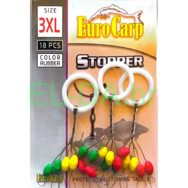 Eurocarp gumeni tvrdi stoperi 3XL multi color 18kom